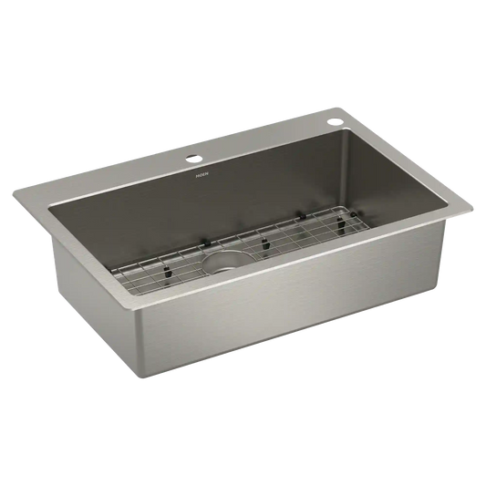Prep 33" Steel Dual Mount Single Bowl Sink