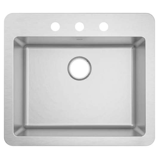 Prep 25" Steel Drop-In Single Bowl Sink