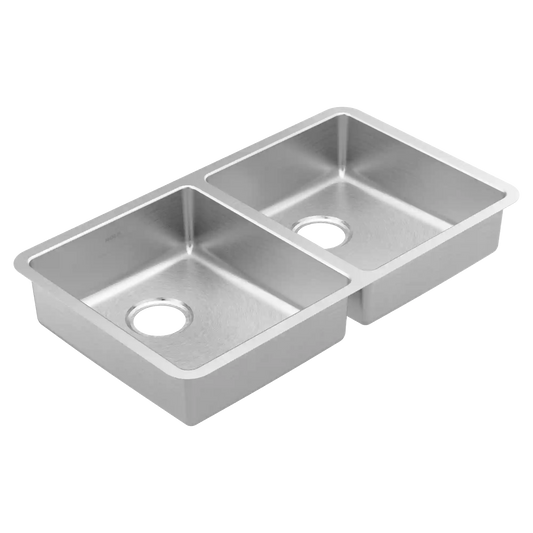 Prep 32" Steel Undermount Double Bowl Sink
