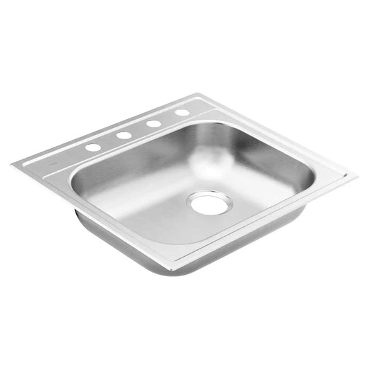 2000 Series 25"x22" Steel 20 Gauge Single Bowl Drop In Sink