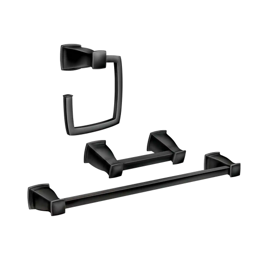 Hensley 3 Pc Kit: Pivoting Paper Holder, Towel Bar and Towel Ring
