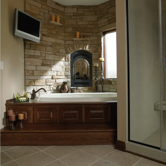 Waterhill Two-Handle High Arc Roman Tub Faucet Includes Hand Shower