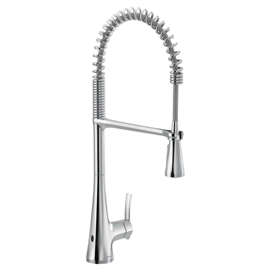 Sinema MotionSense Wave Single Sensor One-Handle High Arc Pre-Rinse Spring Pulldown Kitchen Faucet
