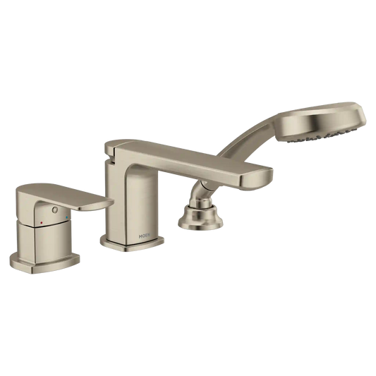 Rizon One-Handle Low Arc Roman Tub Faucet Includes Hand Shower