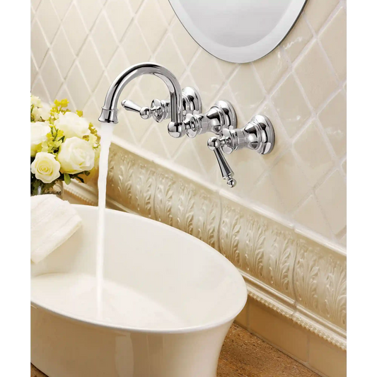 Waterhill Two-Handle Wallmount Bathroom Faucet