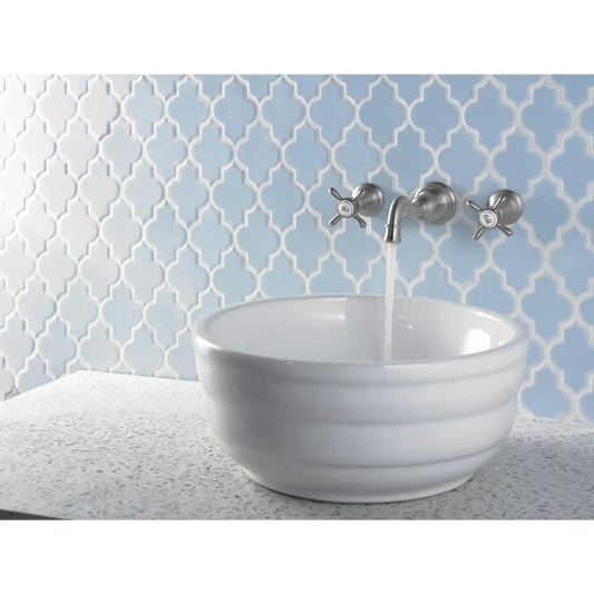 Weymouth Two-Handle High Arc Wall Mount Bathroom Faucet