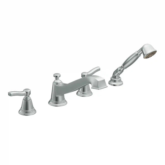 Rothbury Two-Handle Low Arc Roman Tub Faucet Includes Hand Shower