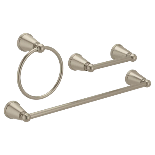 Caldwell 18" Towel Bar Towel Ring Pivoting Paper Holder